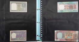 Banknotes world in albums - Asia - Album banknotes Ceylon, India, Pakistan, Nepal and Bhutan - Total 44 pcs.