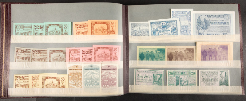 Banknotes world in albums - Austria - Album with collection of ca. 590 Austrian ...