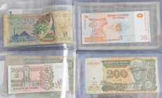 Banknotes world in albums - Belgium - Small collection banknotes Belgium, Belgian Congo and Zaïre