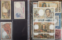 Banknotes world in albums - Europe - Album banknotes Europe including Belgium, Luxembourg, Germany and France among which redeemable
