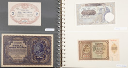 Banknotes world in albums - Europe - Album banknotes Austria, Germany, Greece, Russia, Albania, Croatia, Montenegro, Yugoslavia, etc. - Total approx. ...