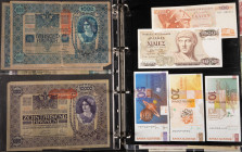 Banknotes world in albums - Europe - Small collection banknotes Europe among which Italy, Greece, Romania, Spain, etc.