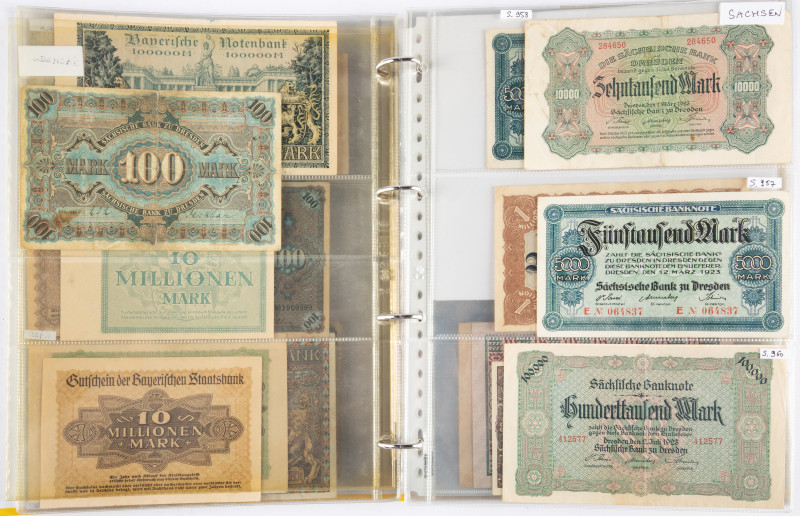 Banknotes world in albums - Germany - Album banknotes Germany Regional among whi...