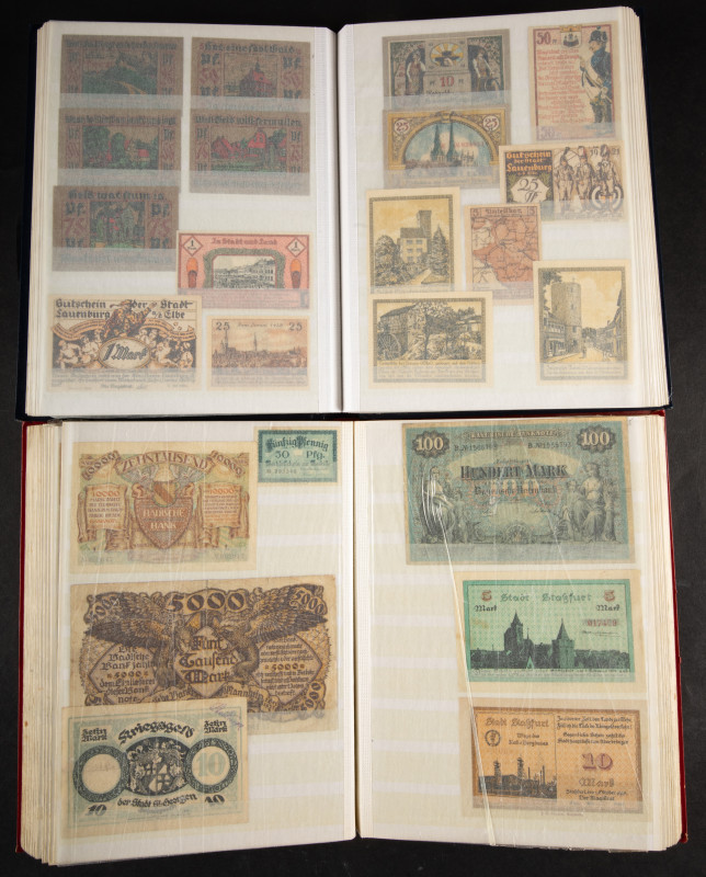 Banknotes world in albums - Germany - Emergency Notes - Large collection of 475 ...