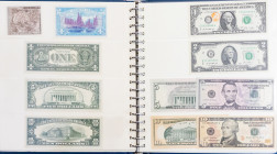 Banknotes world in albums - World - Album with nice collection (modern) banknotes world among which Barbados, Bahamas, Canada, East Caribbean, Falklan...