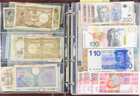Banknotes world in albums - World - Collection in album with World banknotes incl. Netherlands, Serbia, Spain, Switzerland, Romania, Belgium, Ukraine,...