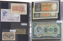 Banknotes world in albums - World - Collection notes including Spain, Saar, Italy, Luxemburg, Austria, Norway, Serbia, Denmark, Finland etc. approx. 1...