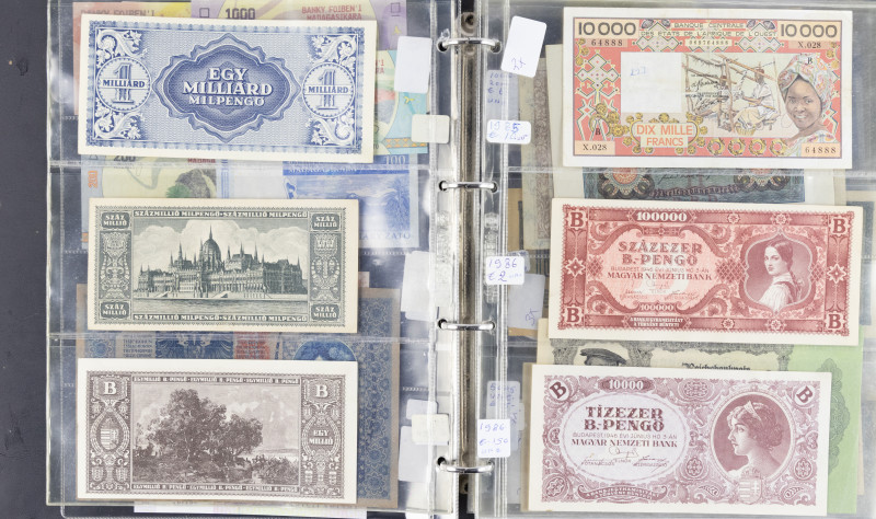 Banknotes world in albums - World - Album with World banknotes incl. Madagascar,...