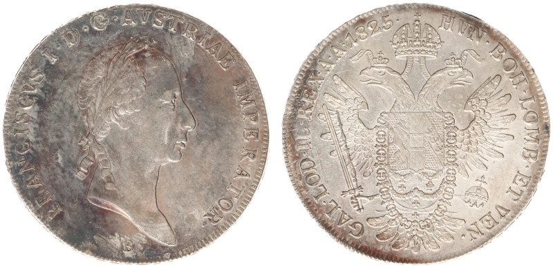 Austria - Empire - Franz II (1792-1835) - Taler 1825-B, Kremnitz (KM2163, Her.34...