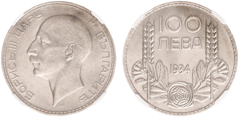 Bulgaria - Kingdom - Boris III (1918-1943) - 100 Leva 1934 (KM45) - Obv: Head le...