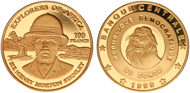 Congo - Democratic Republic - 100 Francs 1999 - Explorers of Africa (cf. KM21, F...