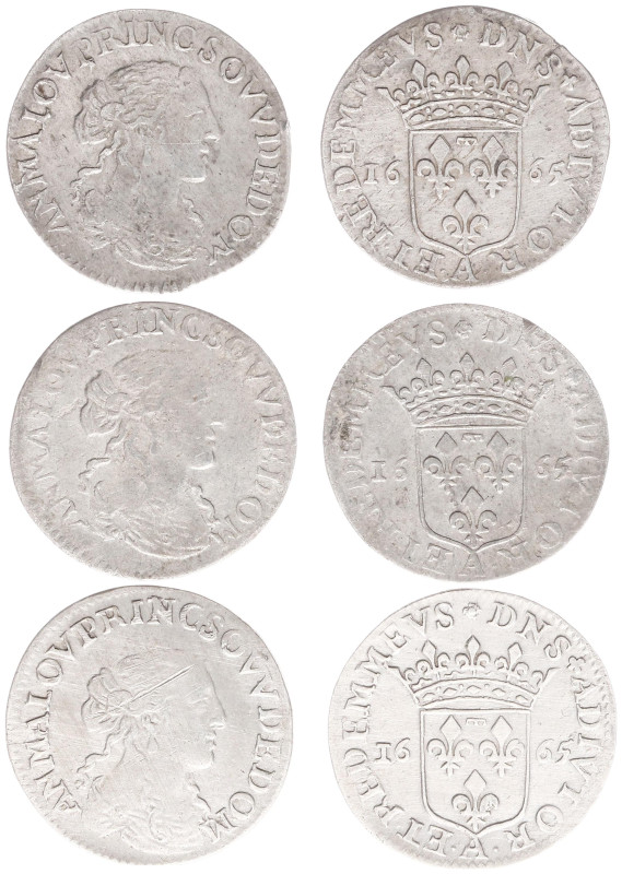 France - Dombes - Anne Marie Louise de Orleans (1650-1693) - Luigino (1/12 Ecu d...