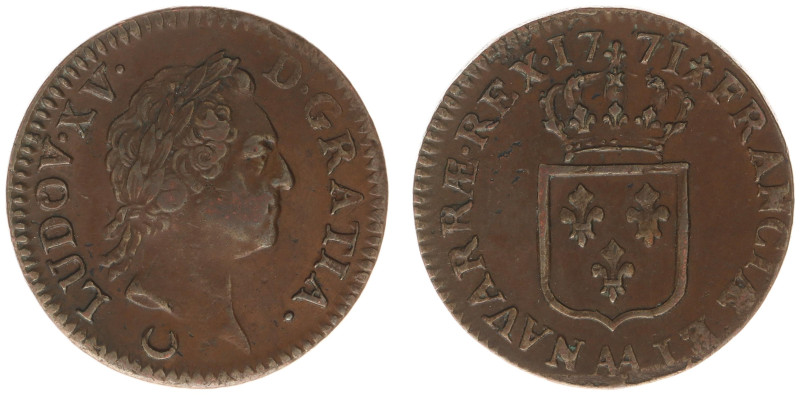 France - Royal (987-1793) - Louis XV (1715-1774) - Sol à la vieille tête 1771-AA...