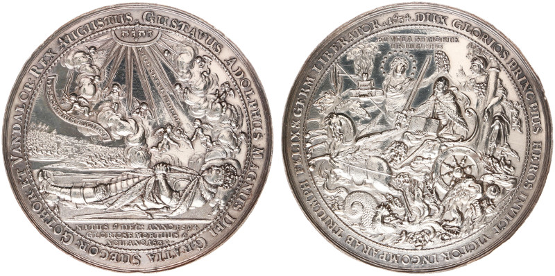 Sweden - Medals & Tokens - 1634 - Large silver medal at the weight of 5 Talers ’...