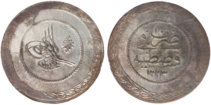 Turkey - Mahmud II (1808-1839) - 5 Kurush AH1223/10, Constantinople (KM564, Dam....