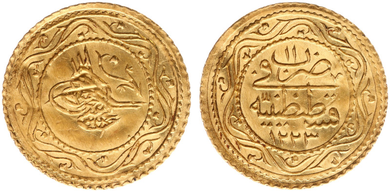 Turkey - Mahmud II (1808-1839) - ½ Rumi Altin AH1223/11, Constantinople (KM612, ...