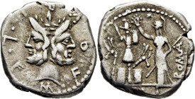 REPÚBLICA ROMANA. FURIA. M. Furius. Denario. 110-108 aC.