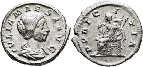 IMPERIO ROMANO. Julia Maesa. Denario. Hacia 226 d.C. PVDICITIA