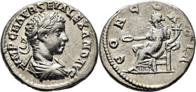 IMPERIO ROMANO. Alejandro Severo. Denario. Hacia 230 d.C. CONCORDIA
