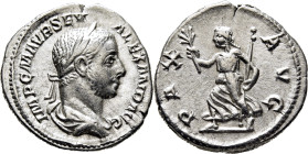 IMPERIO ROMANO. Alejandro Severo. Denario. 233-235 d.C. PAX AVG. EBC-