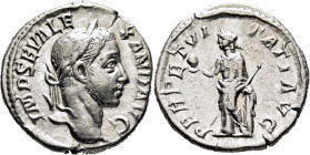 IMPERIO ROMANO. Alejandro severo. Denario. 228-231 d.C. PERPETVITATI AVG. EBC/EBC-. Buena acuñación
