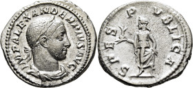 IMPERIO ROMANO. Alejandro Severo. Denario. 231-233 d.C. SPES PVBLICA. EBC-