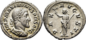 IMPERIO ROMANO. Maximino. Denario. 235-236 d.C. PAX AVGVSTI. Estupendo retrato