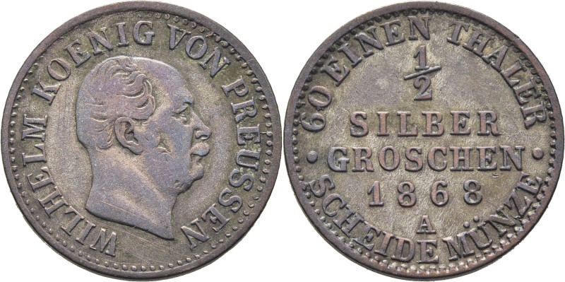 ALEMANIA-PRUSIA. Guillermo. 1 silber Groschen. 1868A. K485. MBC. El propietario ...