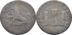 GIBRALTAR. R. Kerling. 2 cuartos. 1810