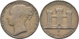 GIBRALTAR. Victoria. 1 cuarto. 1842