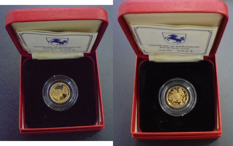 GIBRALTAR. Isabel II. 70 ecus (=50 libras). 1992. Oro. Isabel II y jinete con la...