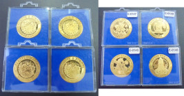 GRAN BRETAÑA. Inglaterra, Irlanda Norte, Escocia y Gales. 25 ecus en bronce (4 piezas). 1992. PROOF FDC