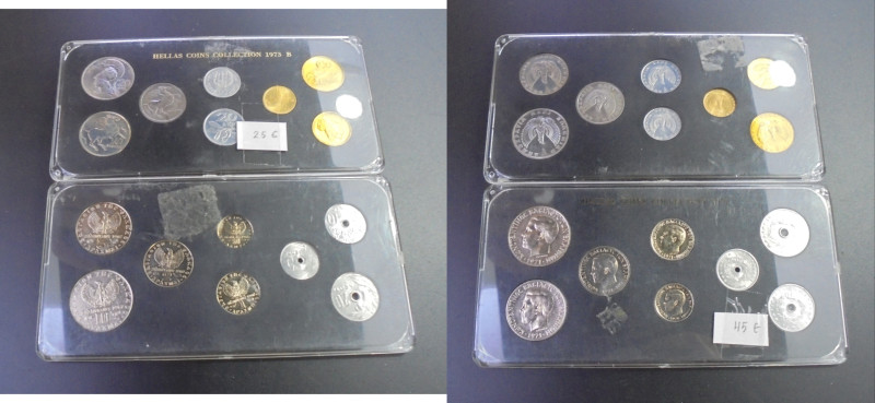 GRECIA. Constantino. 5 leptas a 10 dracmas. 1971-1973. República. Homenaje a la ...