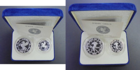 GRECIA. 10 y 25 ecus. 1992. Piefort=Peso doble. PROOF FDC. Solo se emitieron 1.000 juegos. Rara