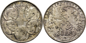 GRECIA. Cinco reyes. Centenario de la Nación. 30 dracmas. 1863-1963