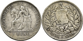 GUATEMALA. Libertad sentada. 1 real. 1894H