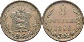 GUERNESEY. Escudo (Victoria). 8 doubles. 1858