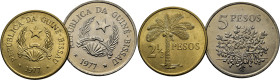 GUINEA BISSAU. Flora nacional. 2 pesos y 5 pesos. 1977 (2). SC. Lote de 2