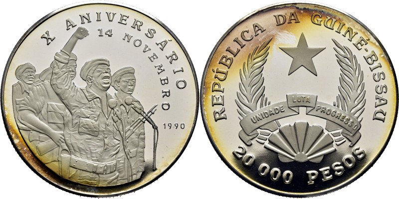 GUINEA-BISAU. X Aniversario de la Independencia. 20.000 pesos. 14.11.1990. K26 (...