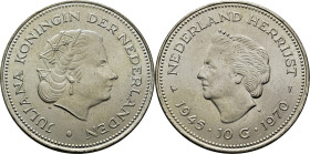 HOLANDA. Juliana y Beatriz. 10 gulden. 1970. 1945-70. La liberación!! SC