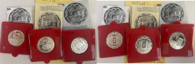 HOLANDA. 1 ecu de plata (3). 1990. PROOF FDC. Lote de 3