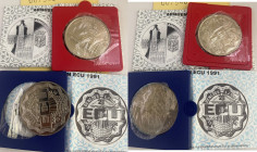 HOLANDA. Arnhem y Nijmegen. Europa de las regiones. 2 1/2 ecus (2). 1991. PROOF FDC. Lote de 2