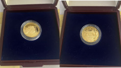 HOLANDA. Beatriz y Claus reyes en sus 25 años. 100 ecu de oro. 1991. PROOF FDC