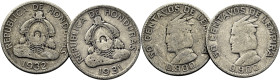 HONDURAS. Cabeza de indio. 50 centavos (2). 1931 y 1932. Lote de 2