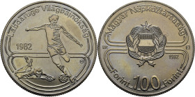 HUNGRÍA. Mundial de fútbol España 82. 100 forint. 1982. SC+/SC