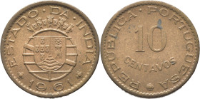 INDIA Portuguesa. República Escudo. 10 centavos. 1961. SC/SC-