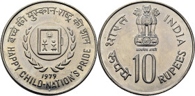 INDIA. Infancia. 10 rupias. 1979. SC