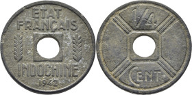 INDOCHINA Francesa. 1/4 c. 1942
