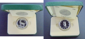 IRLANDA. Ciervo y el arpa de Brian Boru. 5 ecus. 1990. PROOF FDC