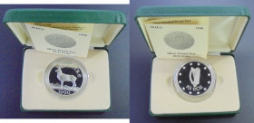 IRLANDA. Ciervo y el arpa de Brian Boru. 10 ecus. 1990. PROOF FDC